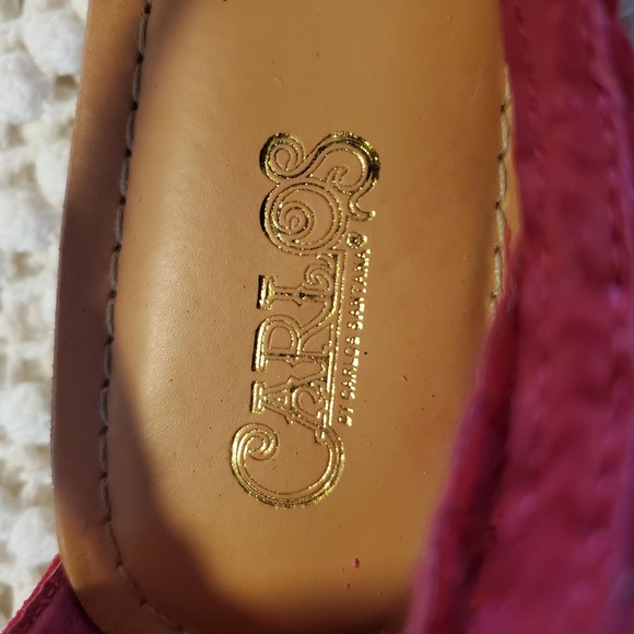 Carlos By Carlos Santana Sandals Womens Size 8 Pink Braided Flat AMARA2 - Picture 2 of 6